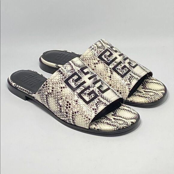 Givenchy 4G Snake Embossed Leather Sandals size 38 - Picture 5 of 11